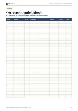 Pagina 5: Correspondentielogboek