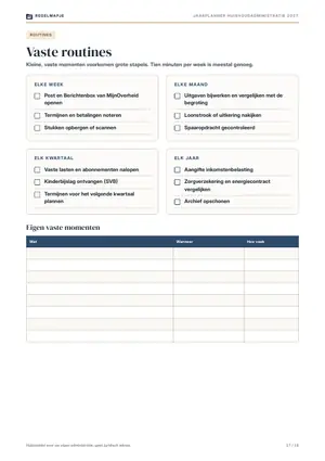 Pagina 17: Vaste routines